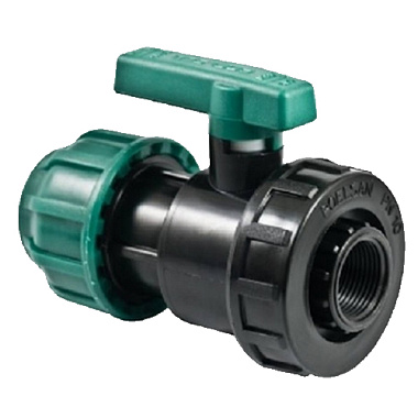 Кран Политэк ТПК-Аква шаровый ПНД разъемный вн.рез. 25х3/4" 9942534