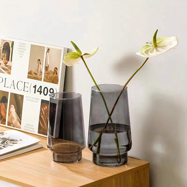 Ваза стеклянная прозрачный D12*H22,5 см 4630270076410