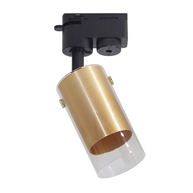 Светильник трековый MaxLight Cast 222 GU10 круглый поворотный алюминиевое литье золото 55*110 мм