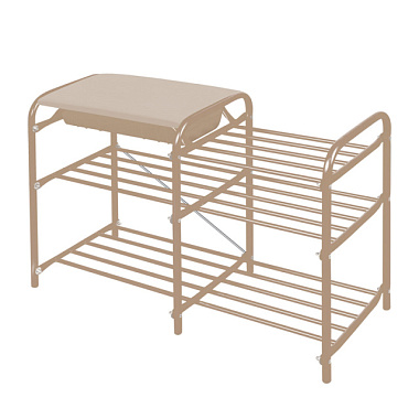 Этажерка Ника Люкс с ящиком слоновая кость/бежевый металлик ЭТЛ5-1/БЖ