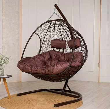 Кресло подвесное Добрыня с ротангом в ассортименте