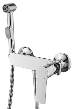 Смеситель Rossinka одноручный 35 мм с гигиеническим душем хром RS27-52