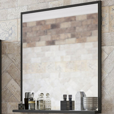 Зеркало Sanflor Норд 80 белый/черный муар С04607