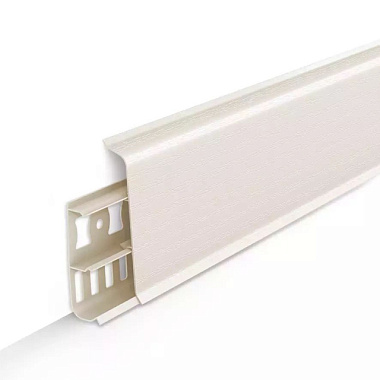 Плинтус Идеал Деконика напольный 85 мм Кремово-белый 033 2,2 м Д-П85 033 КРМ БЕЛ
