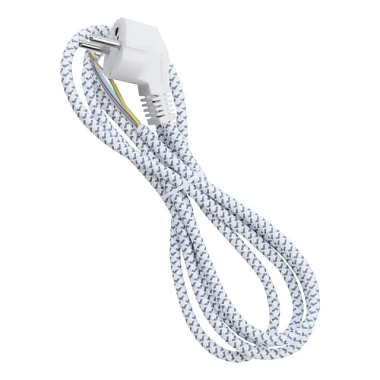 Шнур сетевой SmartBuy для утюга в тканевой оплетке земля белый 1,8 м 10А/2,2 кВт SBE-10-P08-w 849396