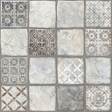 Керамогранит Керамин Карфаген 1Д Светло-серый 40*40 см 