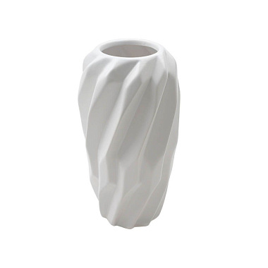 Ваза Вещицы Вихрь декоративная белый 135*135*250 мм Cha16-M