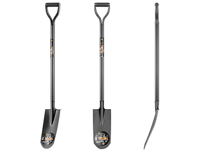 Лопата Центроинструмент Кузбасс дренажная цельнометаллическая 120 см 1546