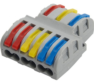 Клемма Stekker для фазных проводников 3 конт гр 0,08-2,5/4 мм 1вв/2выв 250 V 32A LD222-427 39499