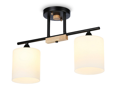 Люстра Ambrella TR9543/2 BK/FR черный/белый матовый E27/2 max 40W 435*120*280
