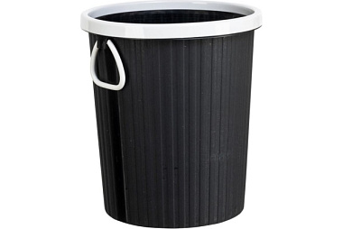 Бак Swensa для мусора круглый с ручками полипропилен черный/серый 13 л HDB-036-16