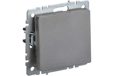 Выключатель IEK Brite ВС10-1-0-БрС BR-V10-0-10-K46 одноклавишный сталь 10А