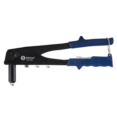 Заклепочник Кобальт заклепки 2,4-3,2-4,0-4,8 мм, 260 мм кейс 243-493