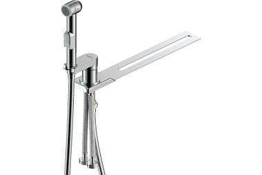 Смеситель Rossinka с гигиеническим душем шар на унитаз хром 25 мм X25-56