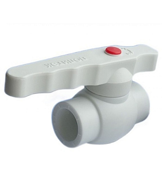 Кран шаровой Политэк пластиковый стандартнопроходной Белый 20 PPR 9909000020