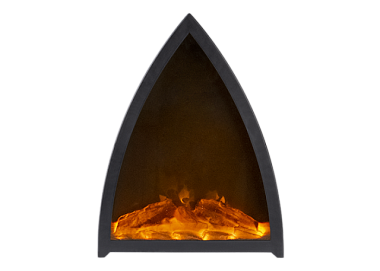 Светильник светодиодный Фаза Светодиодный камин эфф. пламени 3*R14/USB треуг.373*291*125 FL-H37USB