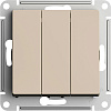 Выключатель Systeme Electric Atlasdesign трехклавишный схема 1+1+1 10АХ механизм песочный ATN001231
