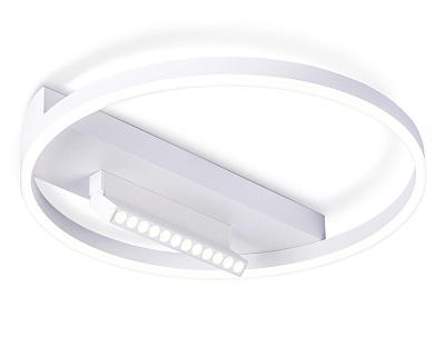 Светильник светодный Ambrella Comfort FL51457/1+1 бел ПДУ/радио 2.4G 60W 3000K-6400K+4200K D500*110*