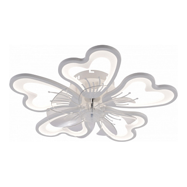 Люстра Росток LI09523/5V PR WT белый 120W LED 3000K-6000K d600 ПДУ ИК диммер вентилят HN24 988383402