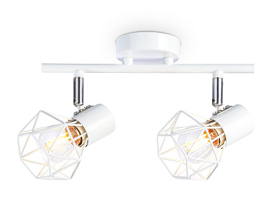 Спот настенно-потолочный Ambrella TR8628/2 WH/CH белый/хром E27*2 max 40W 260*91*175