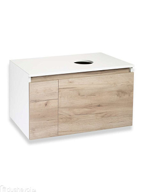 Тумба Runo Бари 80 подвесная крафт дуб *