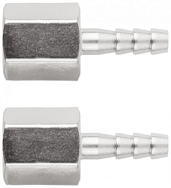 Адаптер-соединитель Fit елочка 6 мм внутрення резьба 1/4" 2 шт 81274