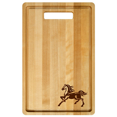 Доска разделочная Мультидом Мустанг с желобками 30*20*0,8 см МТ18-236