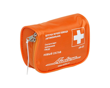 Аптечка Airline автомобильная текстильный футляр соответствует требованиям ГИБДД АМ-01***