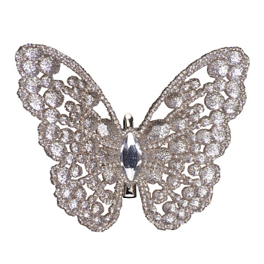 Бабочка Holiday Classics Эдем шампань на клипсе 9*7,5 см AD1304G