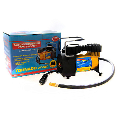 Компрессор Autovirazh AC 580 AV-010580 Торнадо металл 12V 140Вт 35л/мин