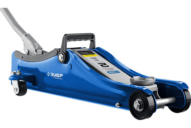 Домкрат Зубр Профессионал Т-55 подкатной с увелич подъемом и низким подхватом 2 т 80-380 мм 43058-2