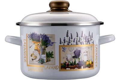 Кастрюля Regent Inox Lavanda цил. белоснежная 3 л 93-LN-EN-03