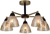Люстра Schaffner Esistenza 9120-5 BK+AB 5*E27 60W 55*55*30 см