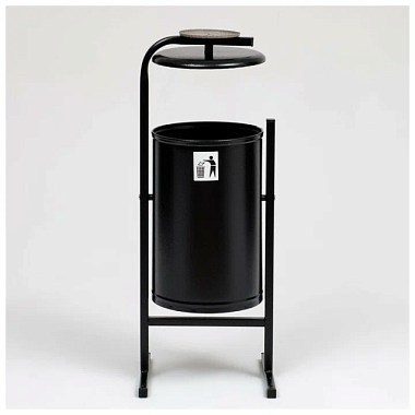 Урна Полистрой Космос глубокий черный матовый муар 21 л 15127