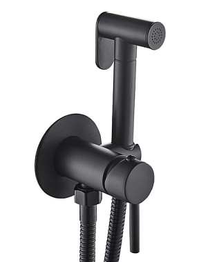 Смеситель Esko скрытого монтажа с гигиеническим душем Black SMH06***