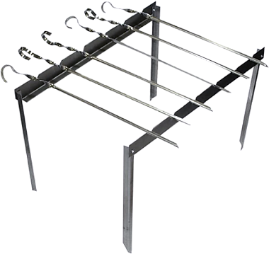 Мангал BoyScout Таганок каркасный сборный + 6 шампуров в чехле 420*40*250 мм 61234**