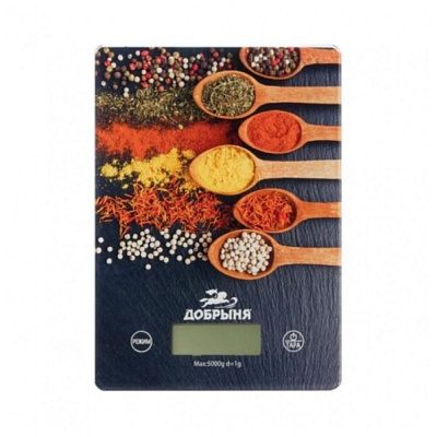 Весы Добрыня кухонные специи 5кг 20*14,5см 3010D