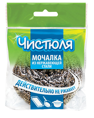 Мочалка Чистюля из нержавеющей стали 1/40