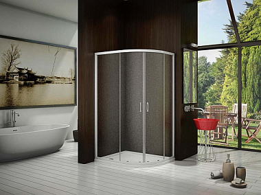 Душевое ограждение Bas Latte мат. стекло R-90-G-WE 90*90*1850*5 мм