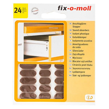 Набор демпферов Fix-o-moll звукопогл. самокл. коричневый 24 шт 