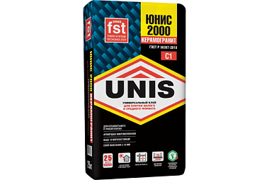 Клей Юнис 2000 для плитки 25 кг