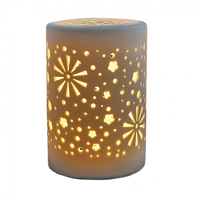 Ночник Lucia Ромашки настольный фарфоровый св/диод белый 188