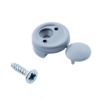 Зеркалодержатель Element пластиковый серый с шур.8 шт