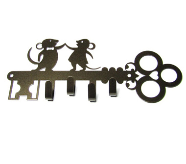Ключница НОЭЗ Мышата бронза 12670
