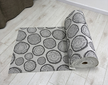 Коврик Dasch V20033B Поленья серо-беж универсальный 80 см 14003