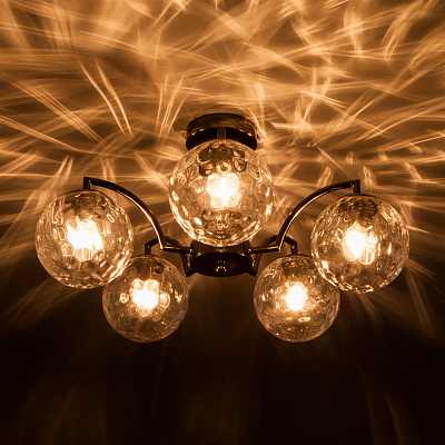 Светильник потолочный Eurosvet Eden Черный жемчуг 30178/5***