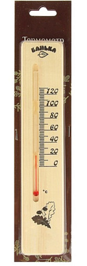 Термометр для бани Классика малый спиртовой деревянный 683801