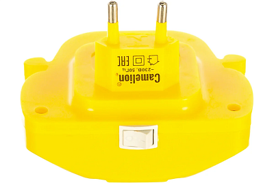 Светильник-ночник Camelion Машинка желтая NL-196 светодиод 0.5W 220V пластик выкл 95*75*80 мм 645257