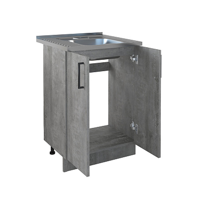 Стол под мойку Eva Gold Цемент светлый 600