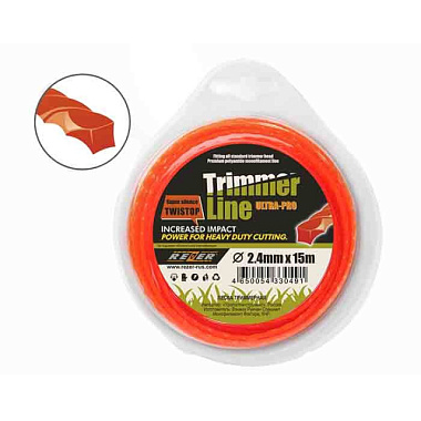 Леска для триммера Rezer Gen квадрат 2,4 мм 15 м 30200